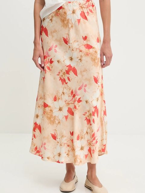 Answear.LAB spódnica kolor beżowy maxi rozkloszowana - zdjęcie produktu nr 1