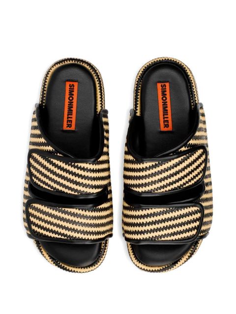 Simon Miller Raffia Cro striped sandals - Neutrals