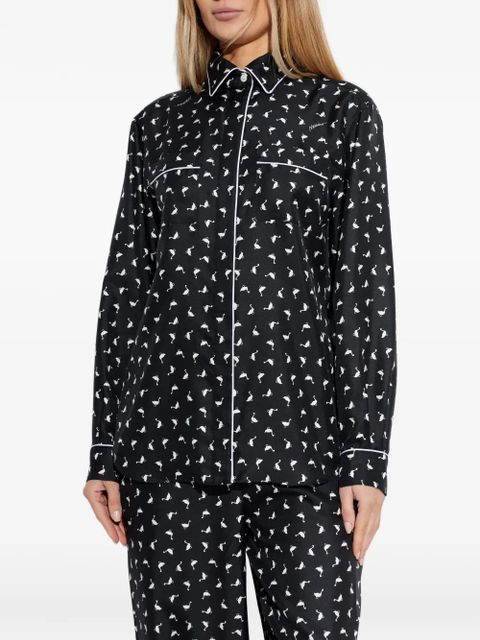 Moschino printed silk shirt - Black