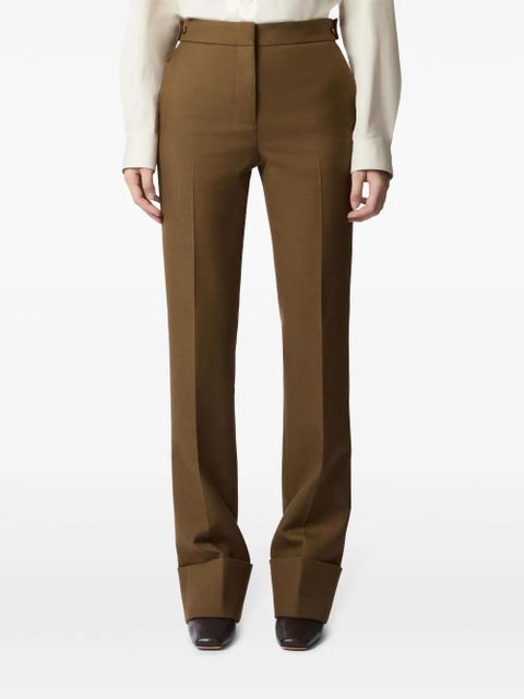 Tod's pressed-crease straight trousers - Brown