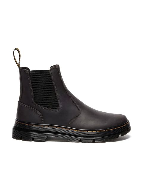 Dr. Martens sztyblety skórzane Embury Chelsea Boot kolor szary na platformie DM42013020 - zdjęcie produktu nr 1