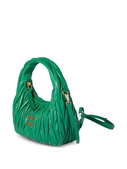 Miu Miu Wander matelassé nappa-leather bag - Green