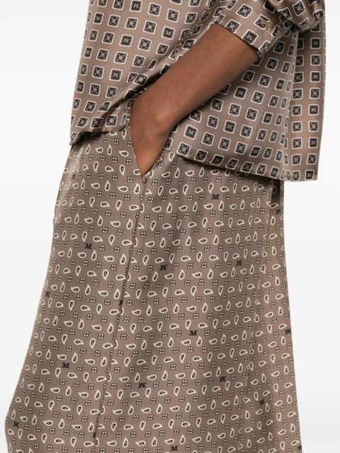 Max Mara Vischio patterned trousers - Brown
