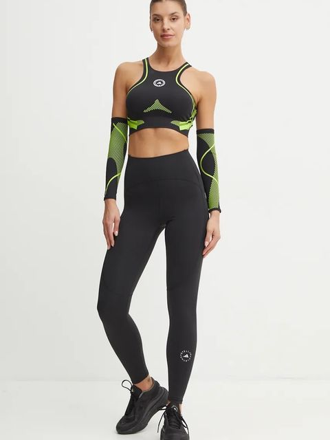 adidas by Stella McCartney legginsy treningowe TrueStrenght kolor czarny z nadrukiem IW6376