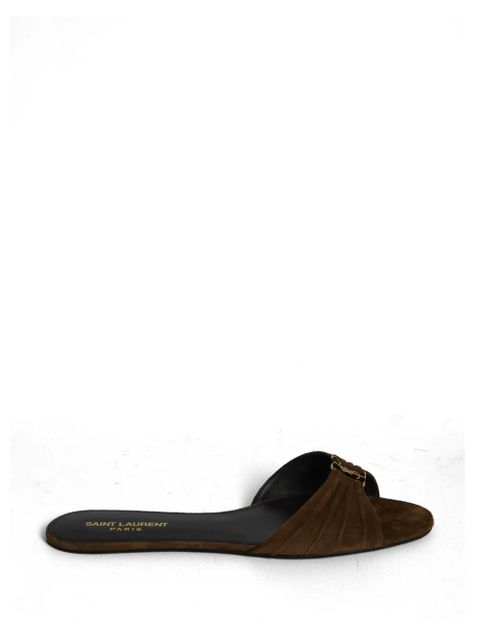 Saint Laurent Babylone flat sandals - Brown - zdjęcie produktu nr 2