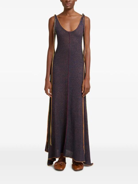 Marni tie-strap knitted maxi dress - Blue - zdjęcie produktu nr 1