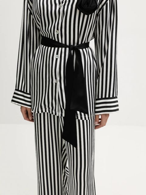 The Sleeper koszula i spodnie damski kolor czarny FW2436CS