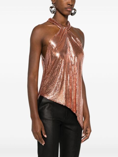 Rabanne chainmail asymmetric top - Orange