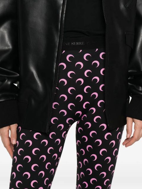 Marine Serre Capri Moon-printed shorts - Black - zdjęcie produktu nr 2