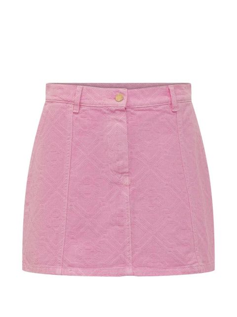 Casablanca Monogram denim mini skirt - Pink - zdjęcie produktu nr 1