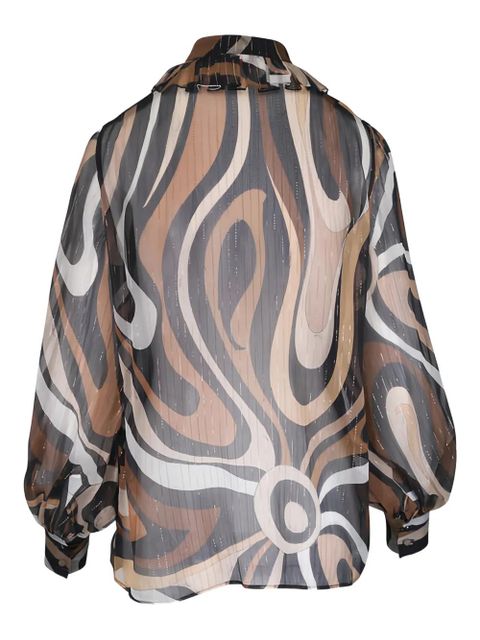 PUCCI Marmo-print blouse - Brown - zdjęcie produktu nr 2