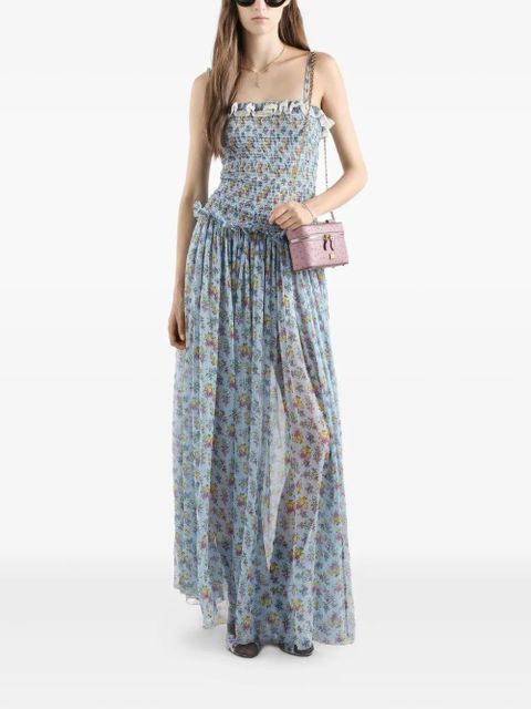 Dolce & Gabbana ruffled floral dress - Blue - zdjęcie produktu nr 2