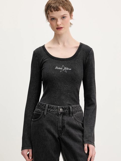 Guess Jeans longsleeve kolor czarny W6RP24 KA0H1 - zdjęcie produktu nr 1