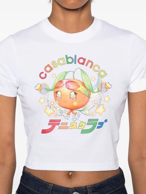 Casablanca fruit-print T-shirt - White