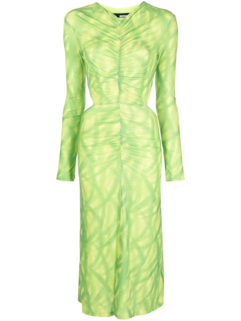 ROTATE BIRGER CHRISTENSEN cut-out ruched dress - Green - zdjęcie produktu nr 1