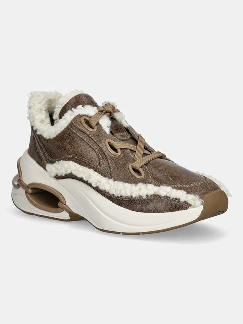 MICHAEL Michael Kors sneakersy skórzane Toni damskie kolor brązowy 43F5TRFS3L.297 - zdjęcie produktu nr 1