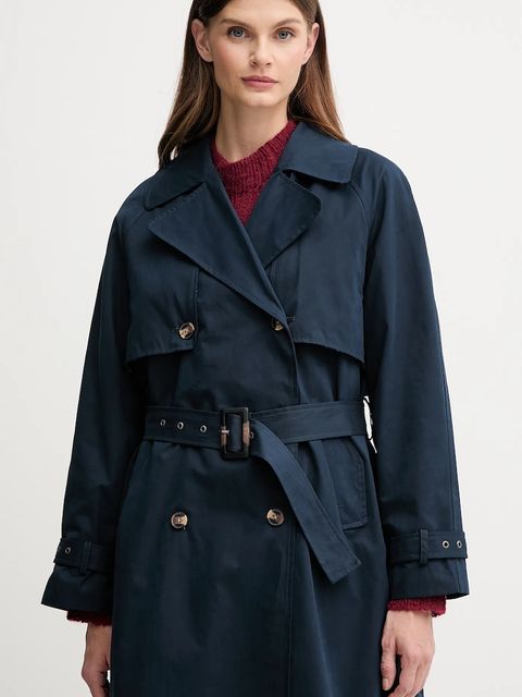 Pepe Jeans trencz kolor granatowy PL4024349