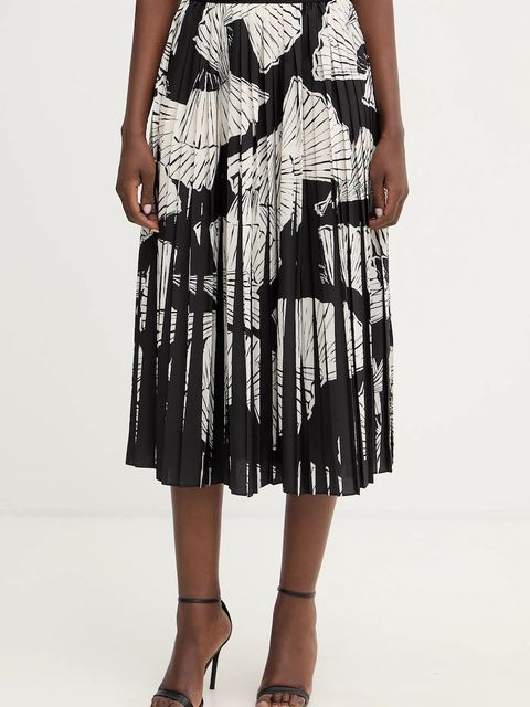 Karl Lagerfeld spódnica COMMERCIAL PLEATED kolor czarny midi rozkloszowana B1W12008 - zdjęcie produktu nr 1