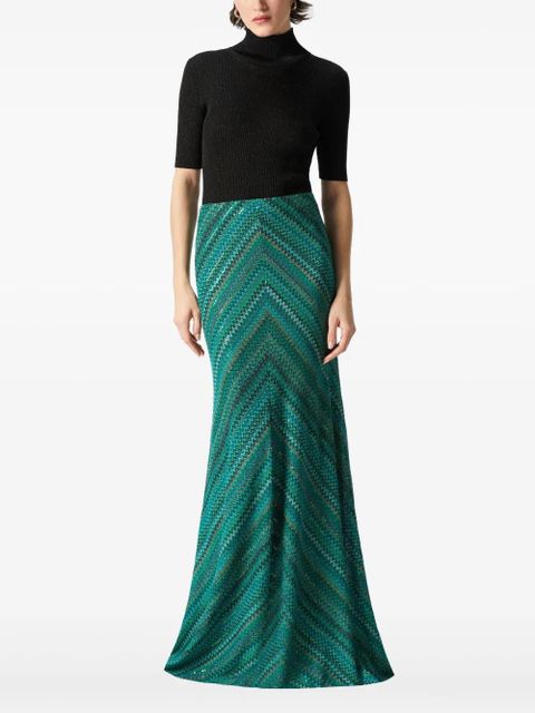 Missoni Zigzag maxi skirt - Green