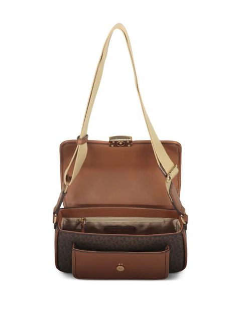 Michael Kors Bradshaw monogram shoulder bag - Brown