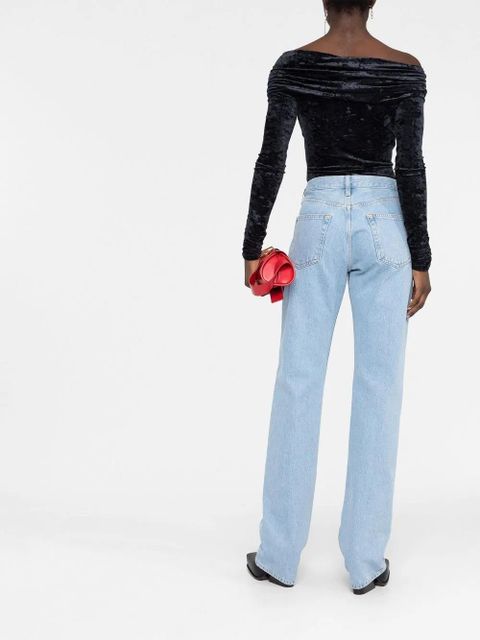 The Attico high-rise straight-leg jeans - Blue - zdjęcie produktu nr 2