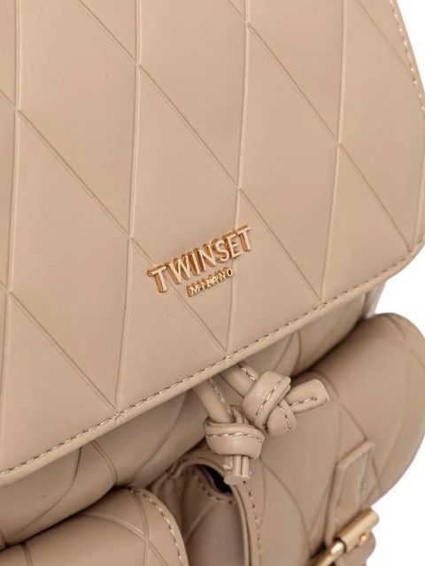 TWINSET quilted leather backpack - Neutrals - zdjęcie produktu nr 2
