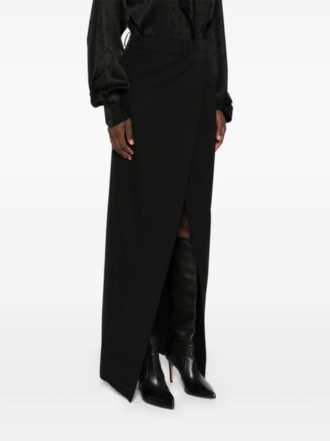 Balenciaga wool midi skirt - Black