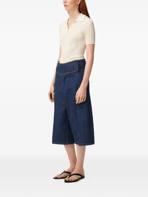 AMI Paris belted bermuda shorts - Blue