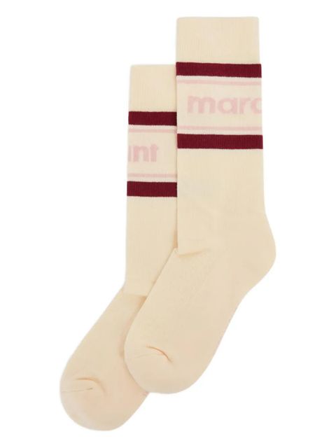 ISABEL MARANT Dona striped socks - Neutrals - zdjęcie produktu nr 1