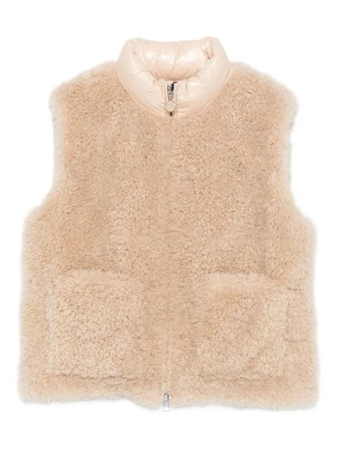 Moncler quilted shearling vest - Neutrals - zdjęcie produktu nr 1