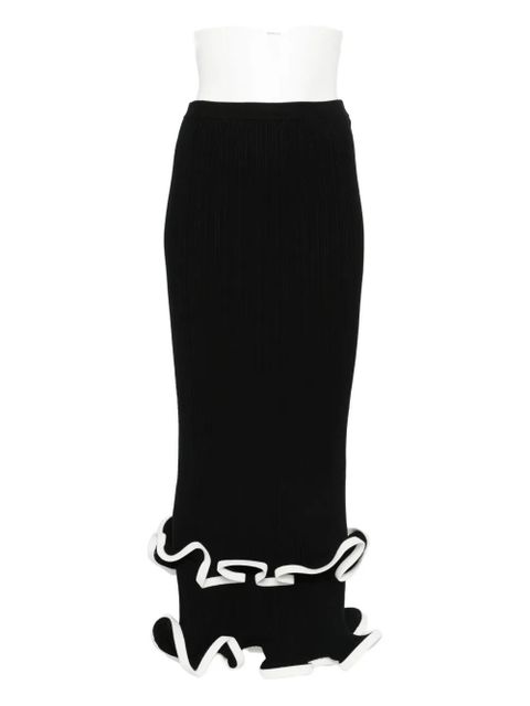 Simkhai ruffled midi skirt - Black