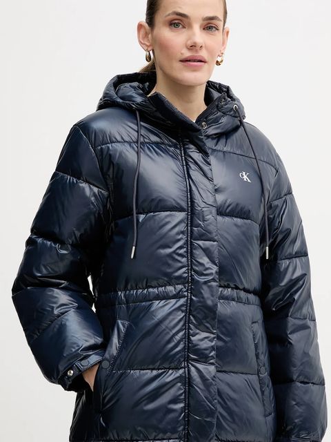 Calvin Klein Jeans kurtka kolor granatowy zimowa LV047D506G