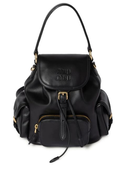 Miu Miu leather backpack - Black - zdjęcie produktu nr 1