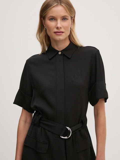 Tommy Hilfiger sukienka kolor czarny mini prosta WW0WW42728