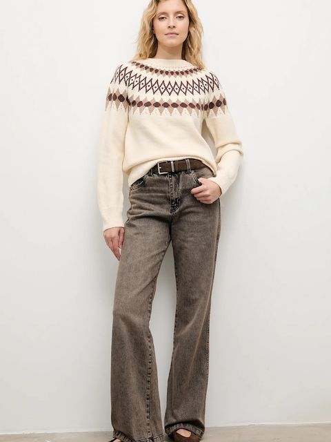 Answear.LAB sweter z wełną damski kolor beżowy