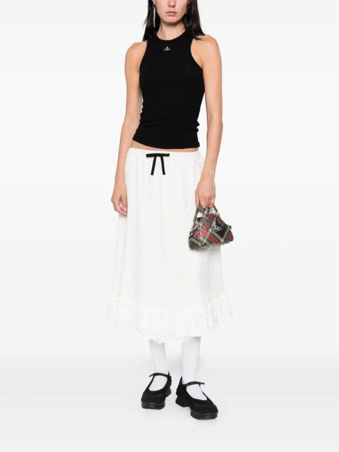 Vivienne Westwood 90s orb-embellished ribbed tank top - Black - zdjęcie produktu nr 2