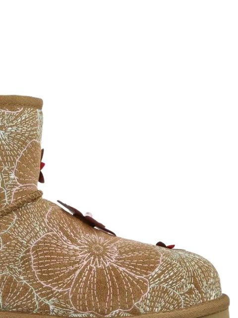 UGG Classic Mini Meadow floral-embroidered boots - Neutrals - zdjęcie produktu nr 2