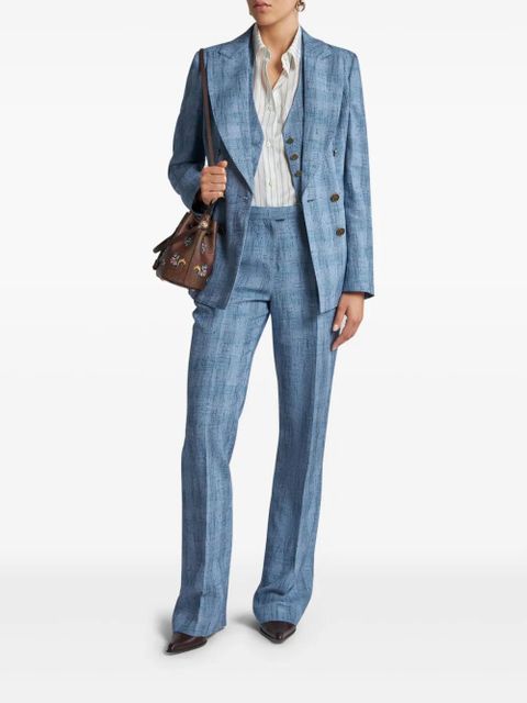ETRO slub waistcoat - Blue
