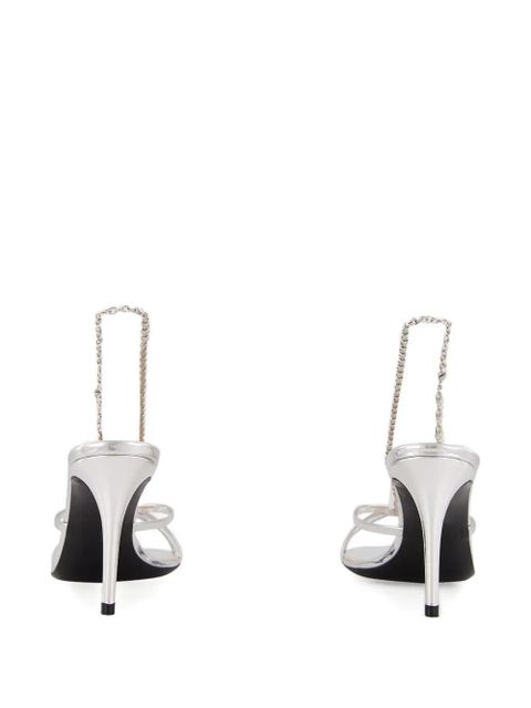 Gucci crystal-embellished high-heel sandals - Grey - zdjęcie produktu nr 2