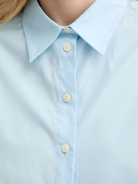 Calvin Klein koszula damska kolor niebieski relaxed z kołnierzykiem klasycznym LV044B160G