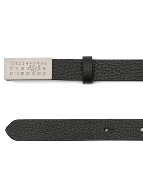MM6 Maison Margiela numeric plaque belt - Black