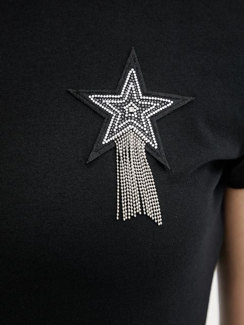 BOSS Orange t-shirt bawełniany damski kolor czarny 50545287