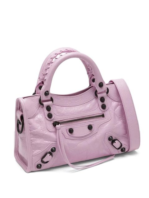 Balenciaga Le City studded zip mini bag - Pink