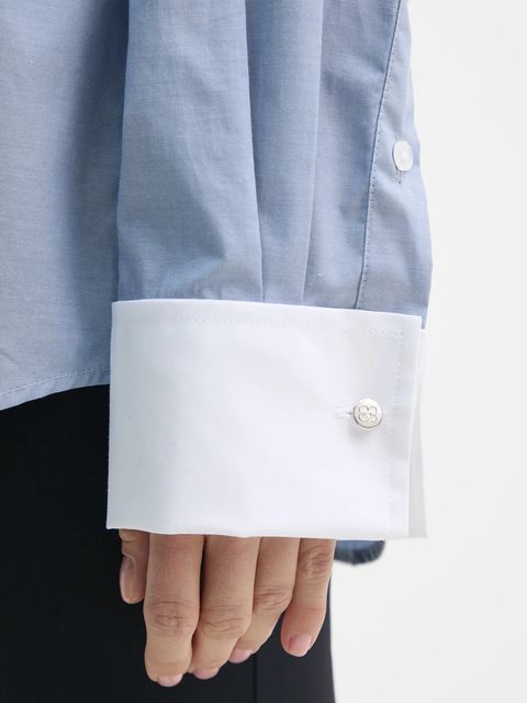 Filippa K koszula bawełniana damska kolor niebieski relaxed z kołnierzykiem klasycznym 31105