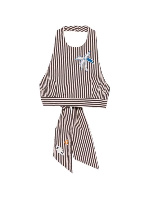 ALEMAIS Sirocco striped halterneck top - Brown - zdjęcie produktu nr 1