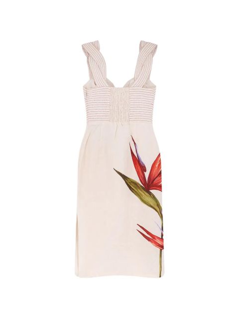 FARM Rio floral twisted strap dress - Neutrals - zdjęcie produktu nr 2