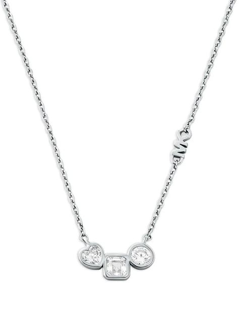 Michael Kors three-stone necklace set - Silver