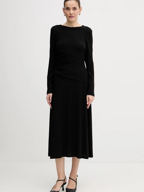 Joseph Ribkoff sukienka kolor czarny midi rozkloszowana 254082 - zdjęcie produktu nr 1