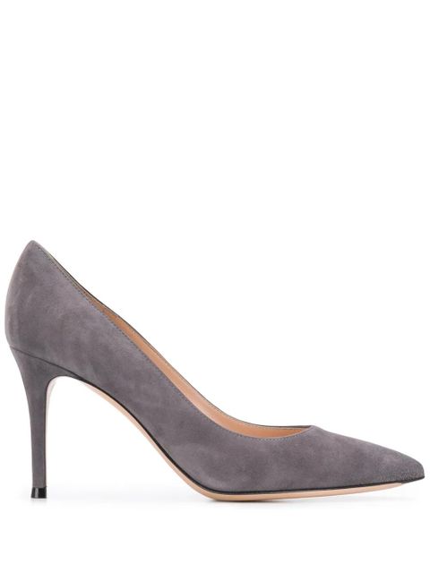 Gianvito Rossi Gianvito 85mm suede pumps - Grey - zdjęcie produktu nr 1