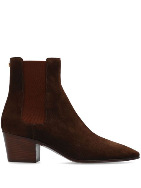 Casadei pointed-toe suede Chelsea boots - Brown - zdjęcie produktu nr 1